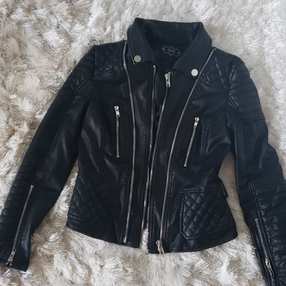 🖤 Minusey PU leather jacket motorcycle - Picture 1 of 3